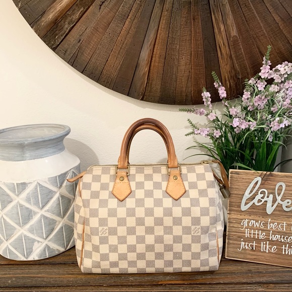 SOLD❤️Louis Vuitton Azur Speedy 25 & Sarah Wallet - Picture 5 of 16